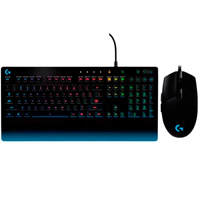 Kit Gamer Logitech Teclado G213 Mouse G Pro Led Rgb Usb