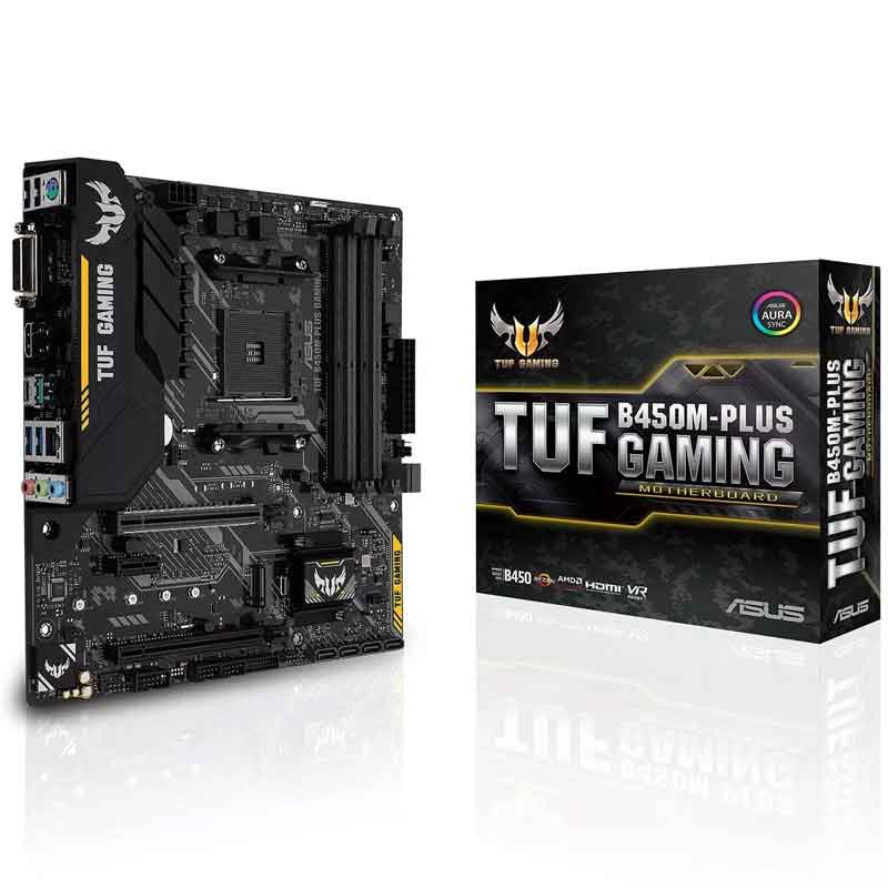 Tarjeta Madre ASUS TUF B450M-PLUS Gaming AM4 DDR4 Micro ATX