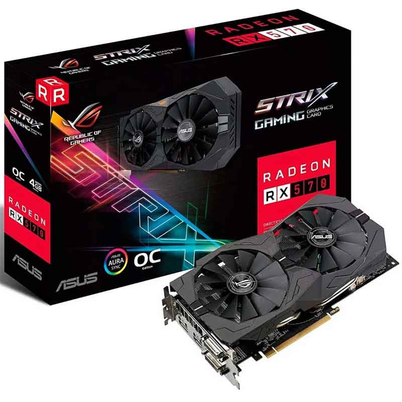 Tarjeta de Video ASUS RX 570 4GB DDR5 ROG-STRIX-RX570-O4G-GAMING 