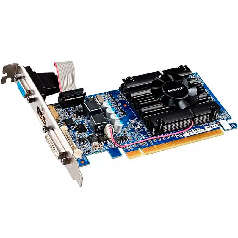 Tarjeta de Video GIGABYTE Nvidia Geforce 210 1GB DDR3 GVN210D31GI 