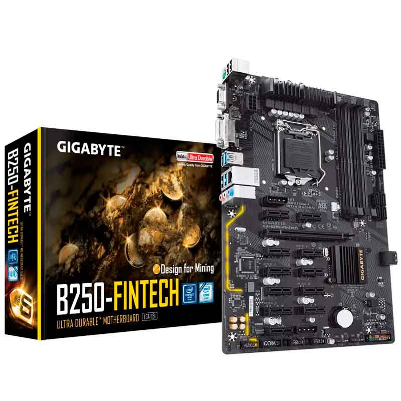 Tarjeta Madre GIGABYTE GA-B250-FinTech 1151 DDR4 ATX
