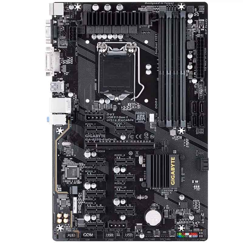 Tarjeta Madre GIGABYTE GA-B250-FinTech 1151 DDR4 ATX