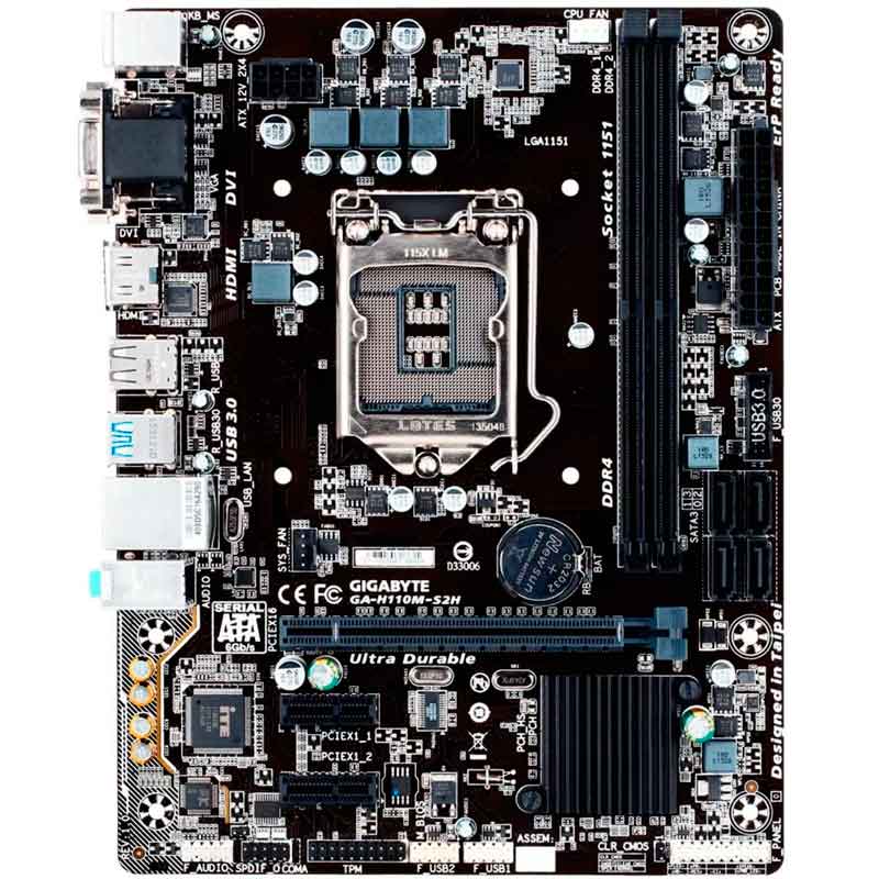 Tarjeta Madre GIGABYTE H110M S2H 1151 DDR4 Micro ATX