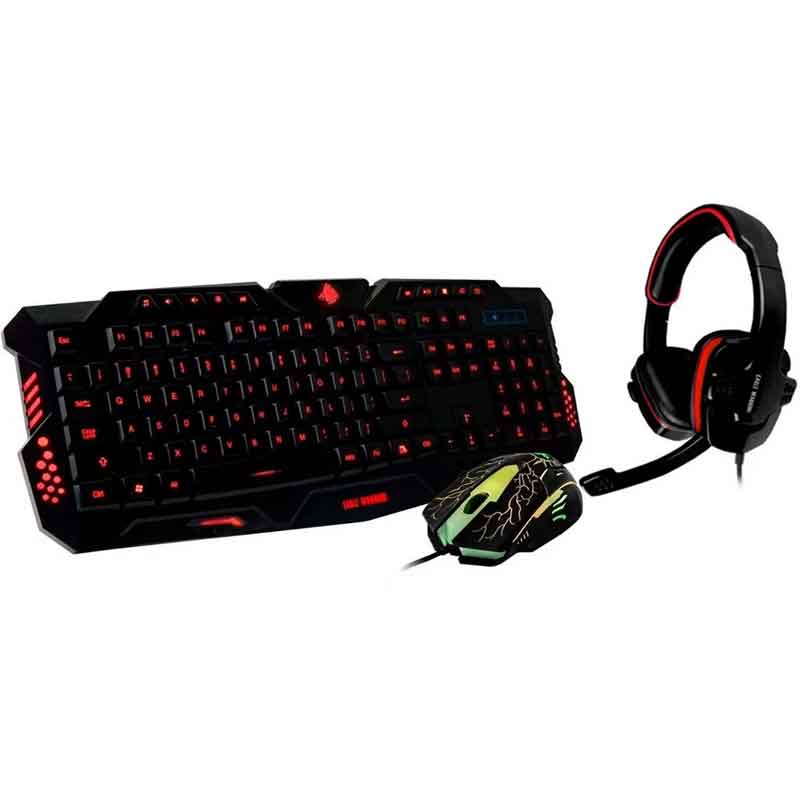 Kit Gamer Teclado Mouse G79g16+diadema Fhs501 Eagle Warrior