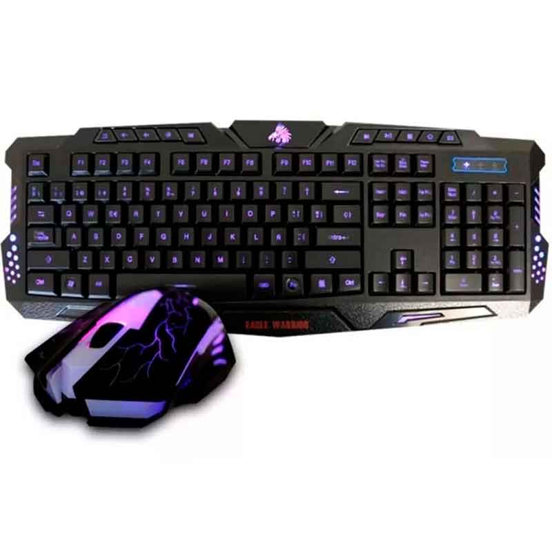 Kit Gamer Teclado Mouse G79g16+diadema Fhs501 Eagle Warrior