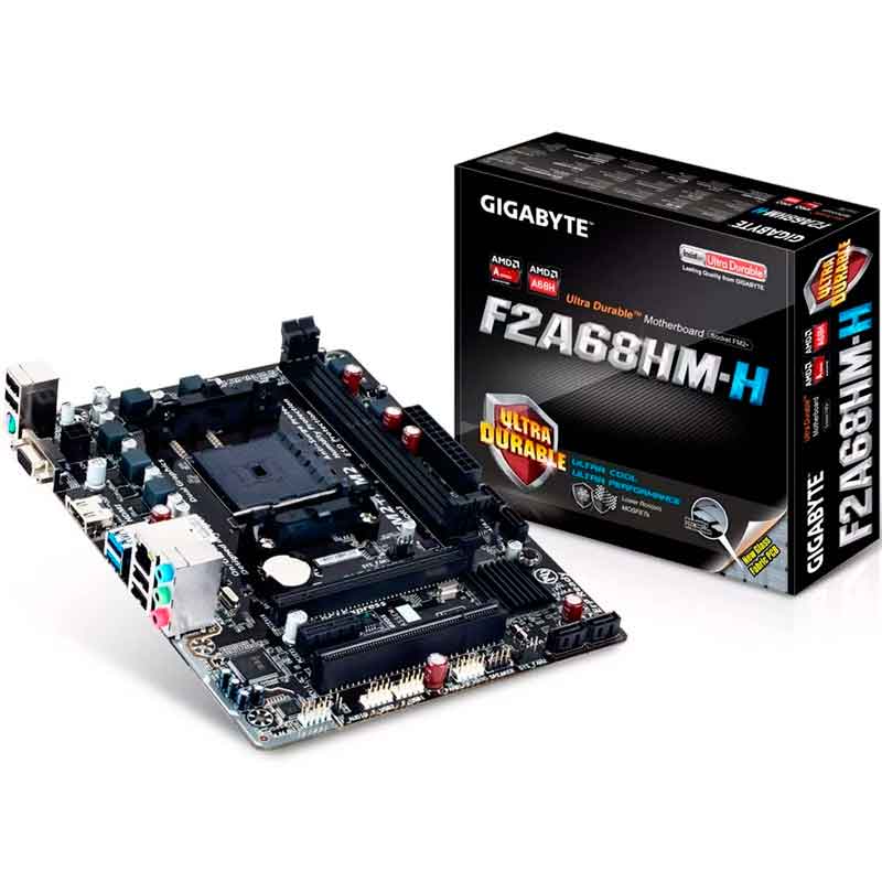Tarjeta Madre GIGABYTE F2A68HMH AMD FM2FM2 DDR3 Micro ATX