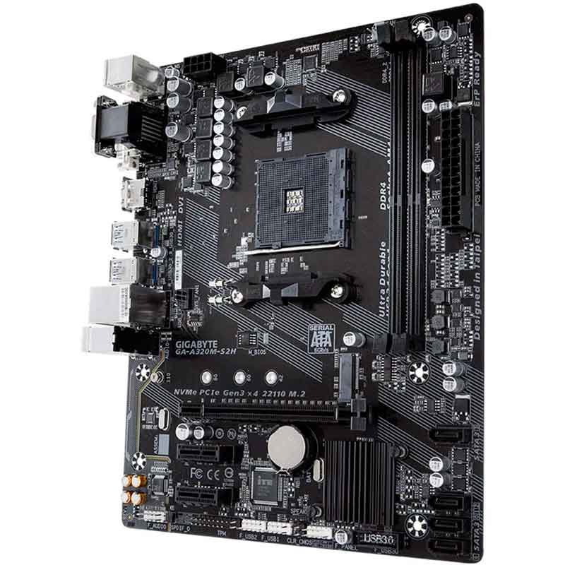 Tarjeta Madre GIGABYTE GA-A320M-S2H V.2 AMD AM4 Micro ATX 
