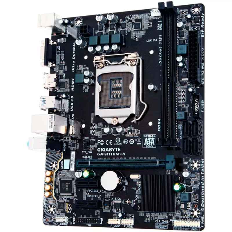 Tarjeta Madre GIGABYTE H110M H 1151 DDR4 Micro ATX