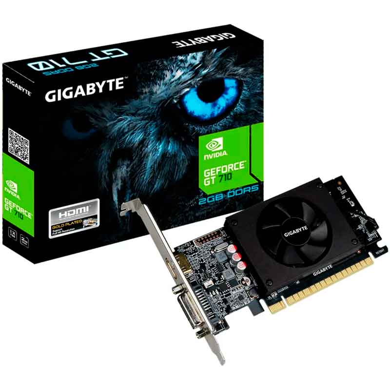Tarjeta de Video GIGABYTE GeForce GT 710 2GB GDDR5 GV-N710D5-2GL 