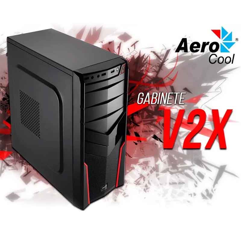 Gabinete Gamer Aerocool V2x Advance Media Torre Atx Rojo