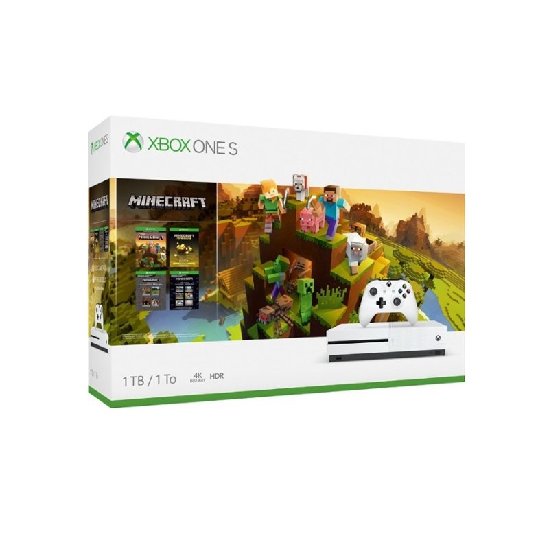 XBOX ONE S 1TB EDITION MINECRAFT CREATORS BUNDLE WHITE