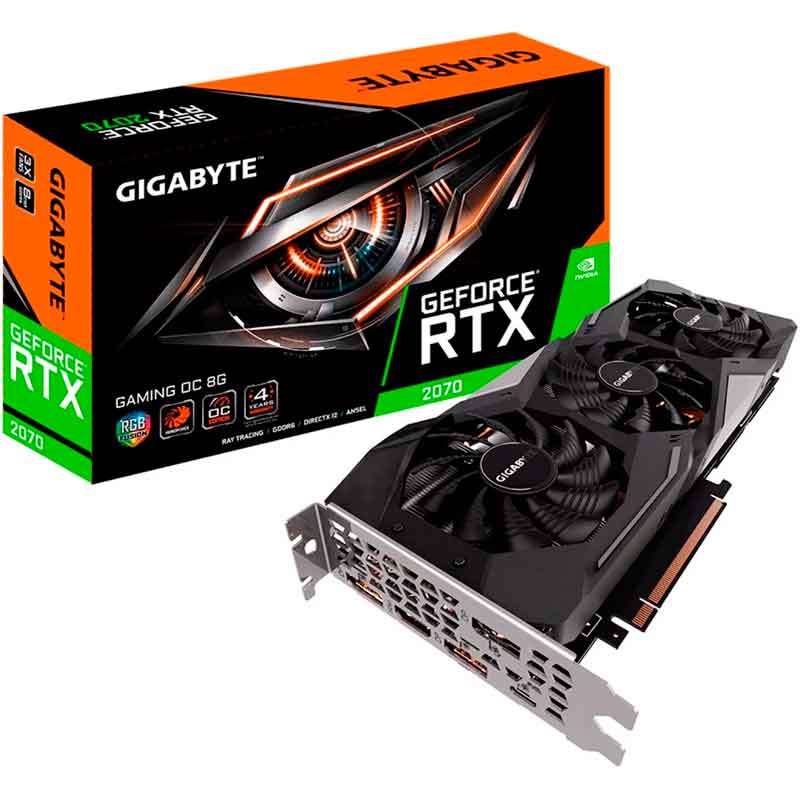 Tarjeta de Video GIGABYTE GeForce RTX 2070 Gaming OC 8G GDDR6 GV-N2070GAMING OC-8GC 