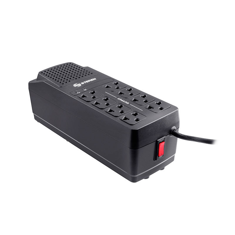 Regulador Voltaje 1000 W Multicontacto 8 Contactos Steren