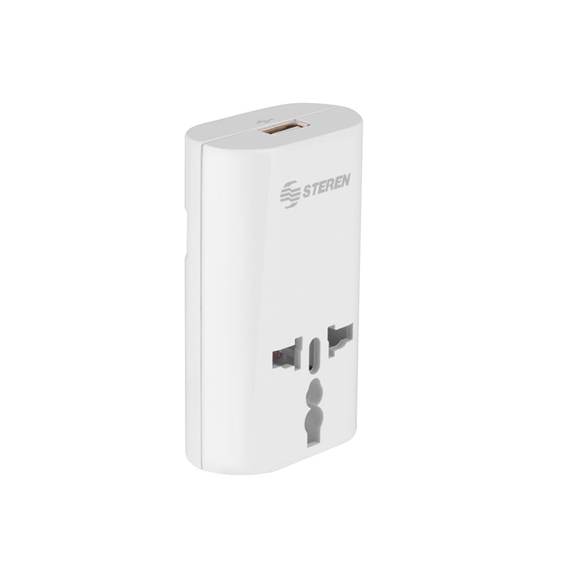 Adaptador Universal Contactos Cargador Usb Viaje Steren