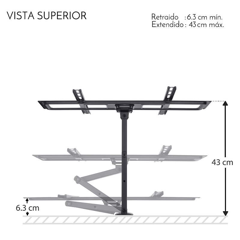 Soporte Pantallas Hasta 70 Pulgadas Brazo Articulado Steren