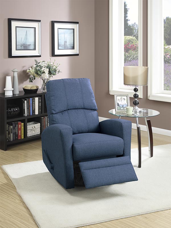 Sillon Reclinable Giratorio color Lino Marino CSF1532 POUNDEX