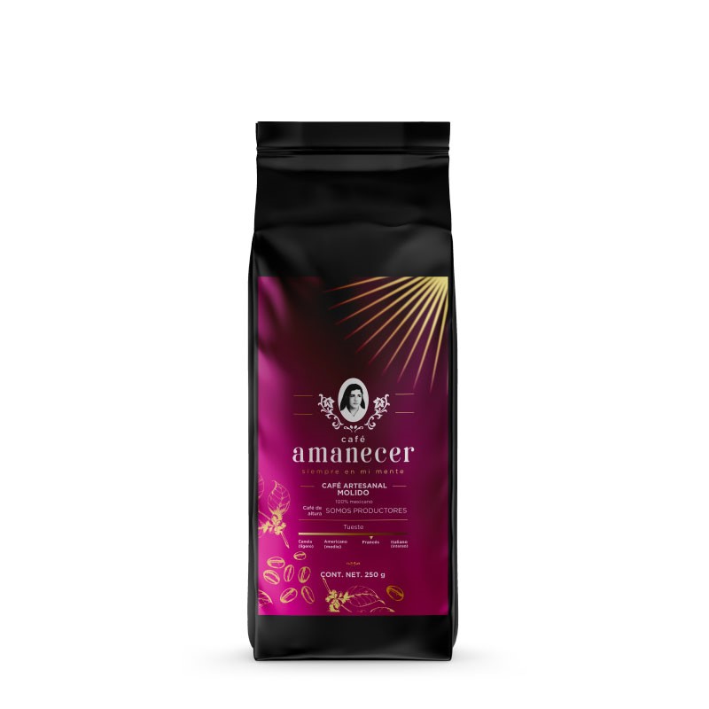 Café Amanecer 100% Puro Gourmet De Altura 1K en Grano Tueste Francés