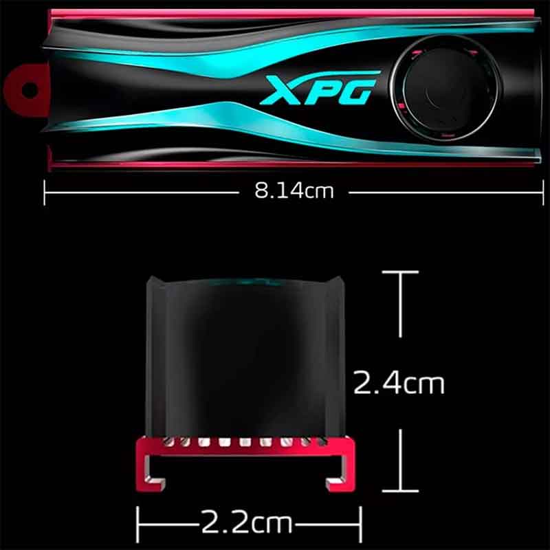 Disipador SSD M.2 2280 STORM RGB ADATA XPG PCIe ASTORM-C
