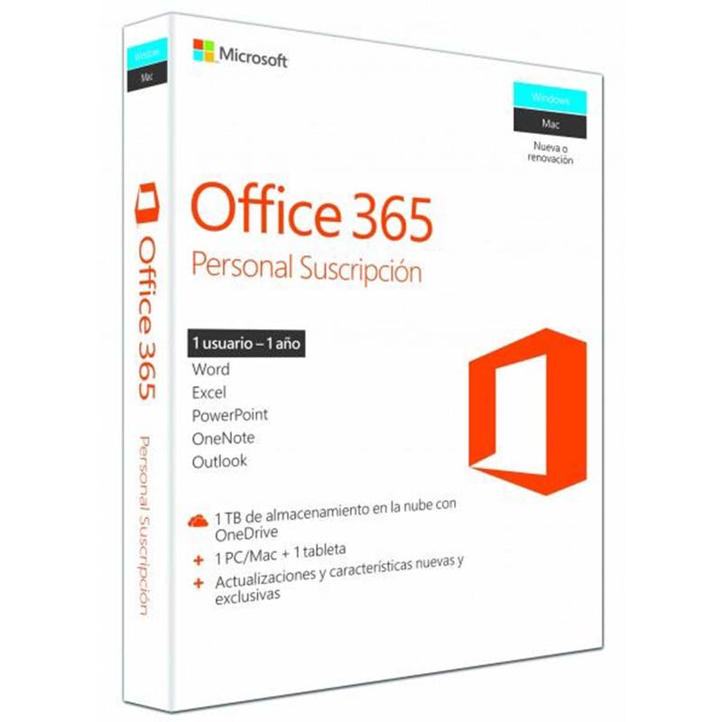 Suscripción Microsoft Office 365 Hogar Personal Español-Blanco