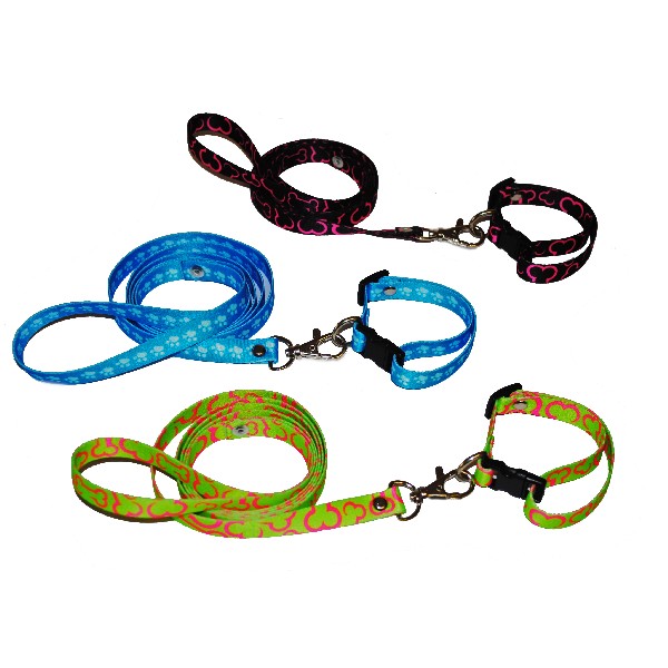 Juego Collar Y Correa Nylon Estampado Para Perros De Raza Mediana