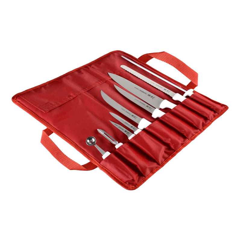 Kit de Cuchillos Para Estudiantes y Chef Estuche Rojo Tramontina