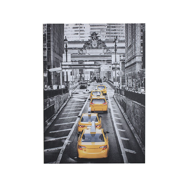Cuadro de pared Taxi New York color a blanco y negro-  SAGEBROOK HOME.