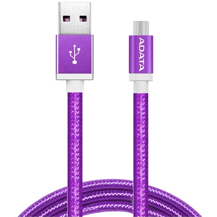 Cable USB A - Micro-USB B Adata Morado Android Windows 1 Metro AMUCAL-100CMK-CPU
