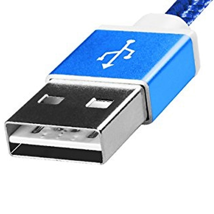 Cable USB A Micro-USB B Adata Azul Android Windows 1 Metro AMUCAL-100CMK-CBL