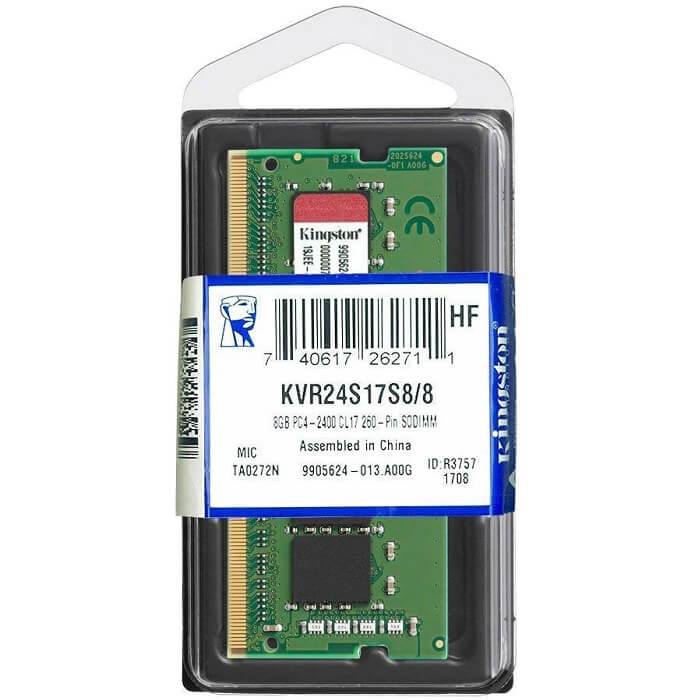 Memoria Ram DDR4 Sodimm Kingston 2400MHz 8GB PC4-19200 KVR24S17S8/8