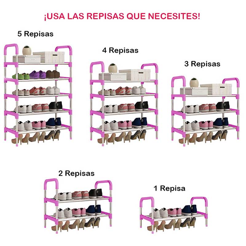 Zapatera 5 Niveles Organizador 15 Pares Zapatos Practica
