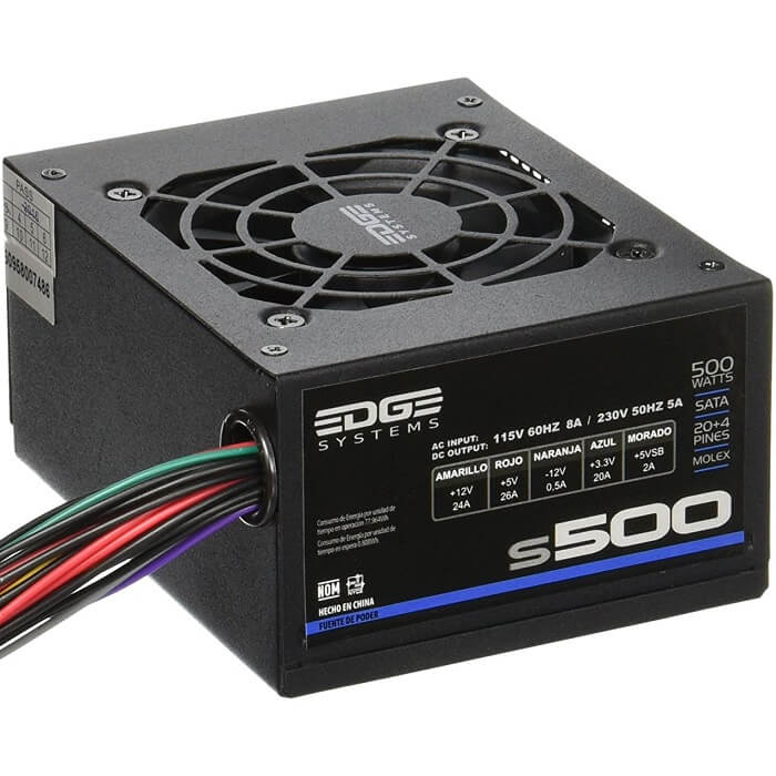 Fuente De Poder Acteck S500 Slim Edge Systems 500W ES-05002