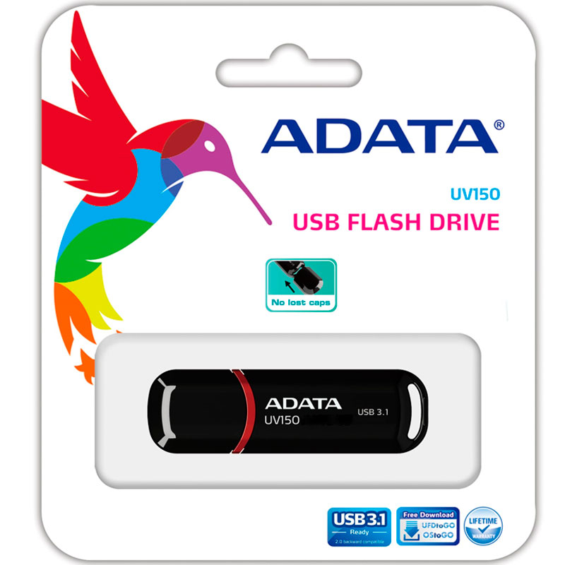 Memoria USB 32GB 3.1 ADATA UV150 Flash Drive AUV150-32G-RBK