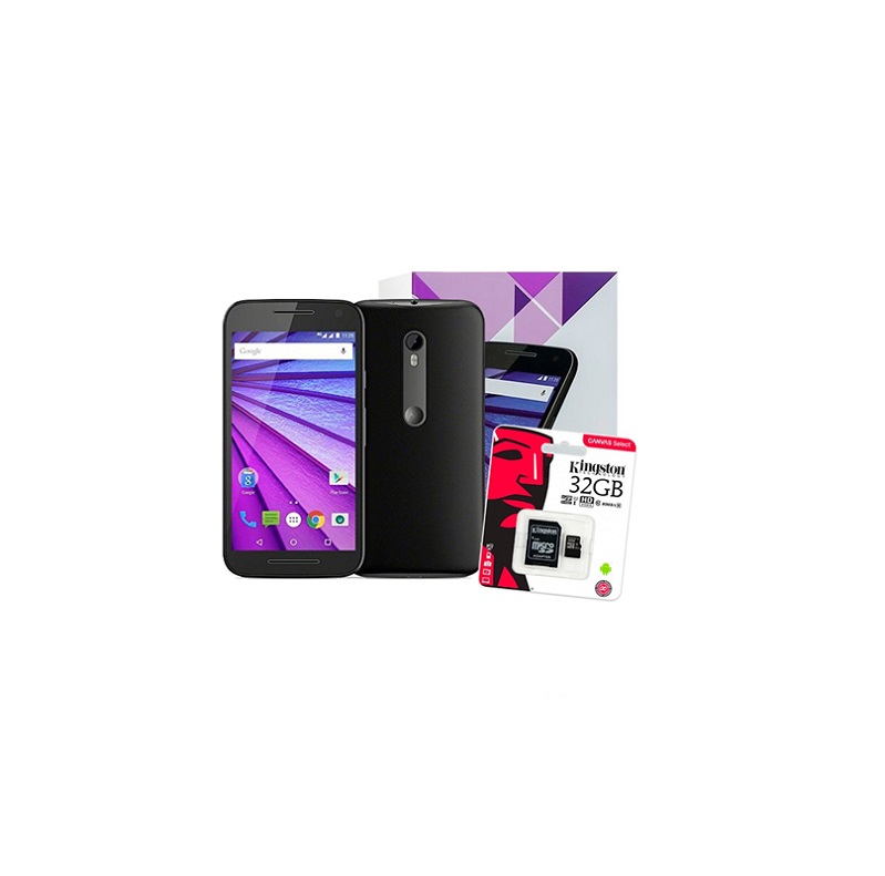 CELULAR MOTOROLA MOTO G3 8GB NEGRO + MEMORIA 32GB