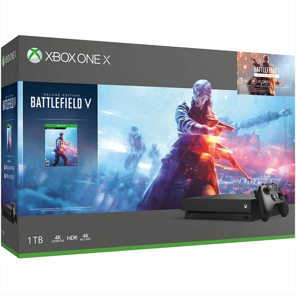 Consola Xbox One X con disco duro de 1TB y juego Battlefield V