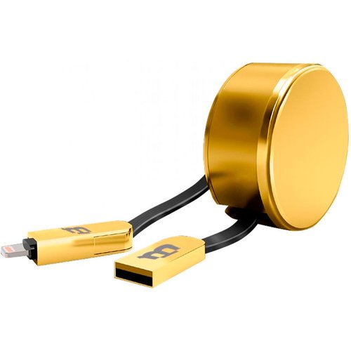 Cable Micro usb y cable iphone 1m Retractil V8 Blackpcs CAGMLPR-3 Oro