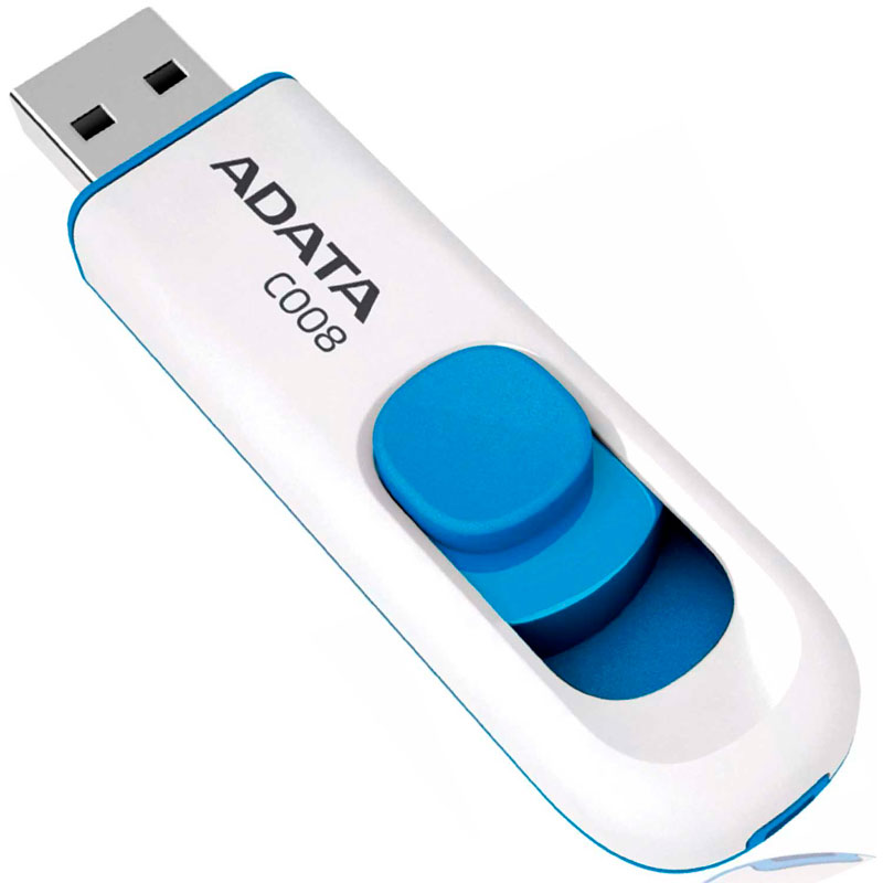 Memoria USB 16GB ADATA C008 2.0 Retractil Flash Drive AC008-16G-RWE