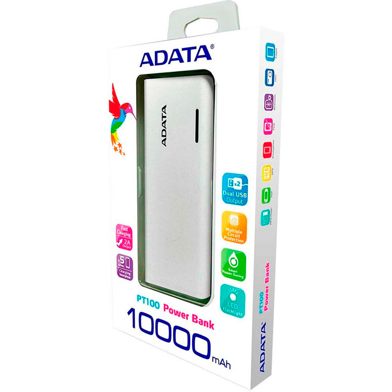 Power Bank mah Adata Pt100 Bateria Portatil Apt100 m 5v Cwhb