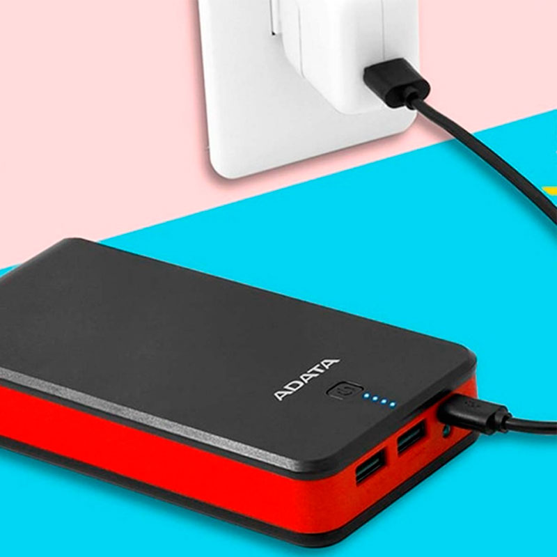 Power Bank Adata P20100 20100mah Negro/Rojo AP20100-5V-CBKRD