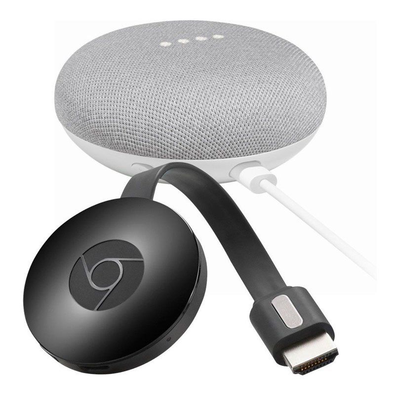 Paquete Google Chromecast + Home Mini 