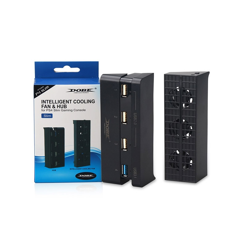 Ps4 Slim Potente Ventilador Y Hub 4 Puertos Usb Extra