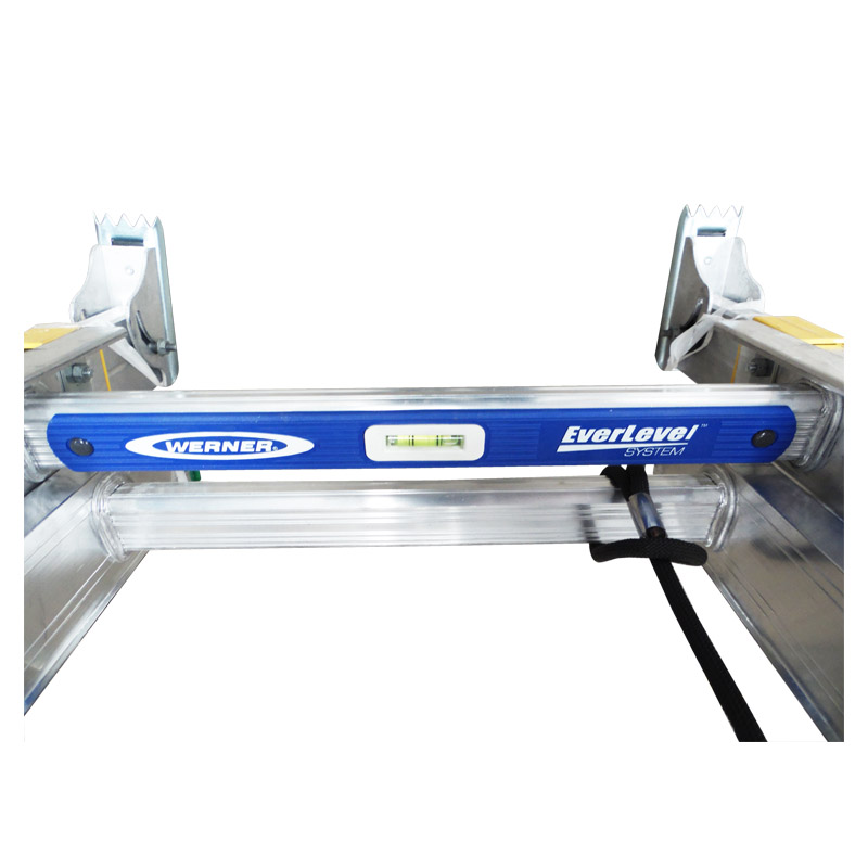 Escalera Extension Aluminio 20 Escalones Nivelador Werner 
