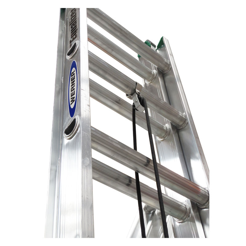 Escalera Extension Aluminio 20 Escalones Nivelador Werner 