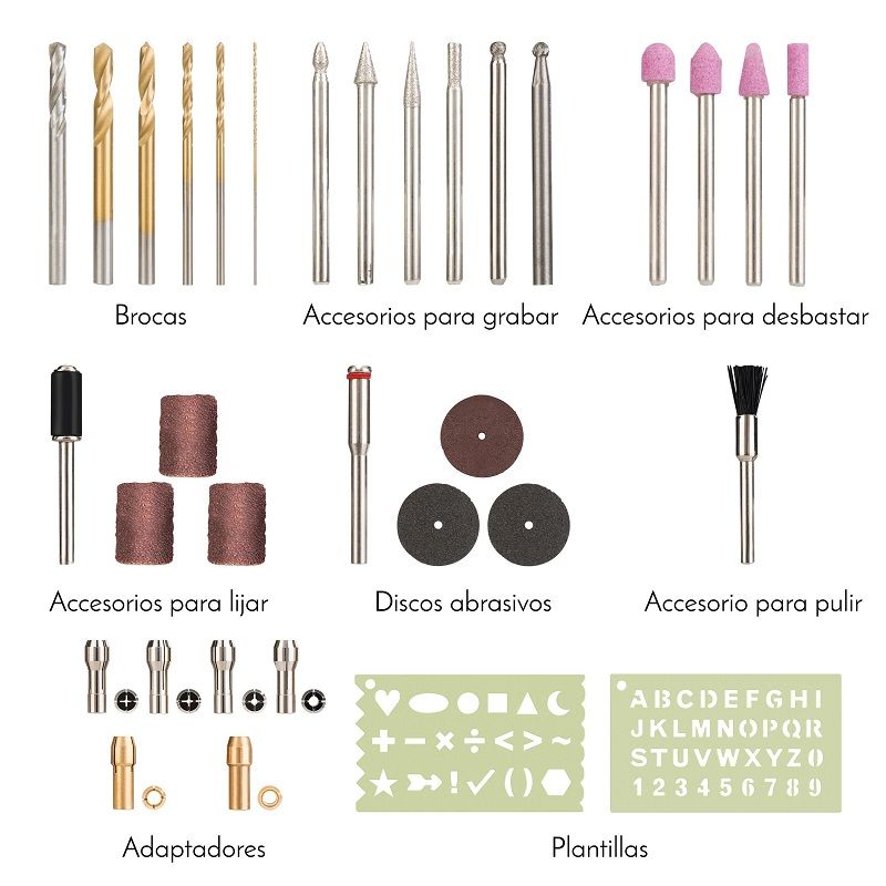 Mini Taladro Multiusos 21 Accesorios Herramientas Steren