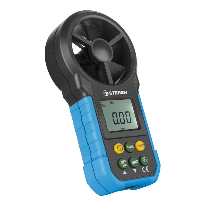 Anemómetro Medidor Digital Flujo Velocidad Aire Steren