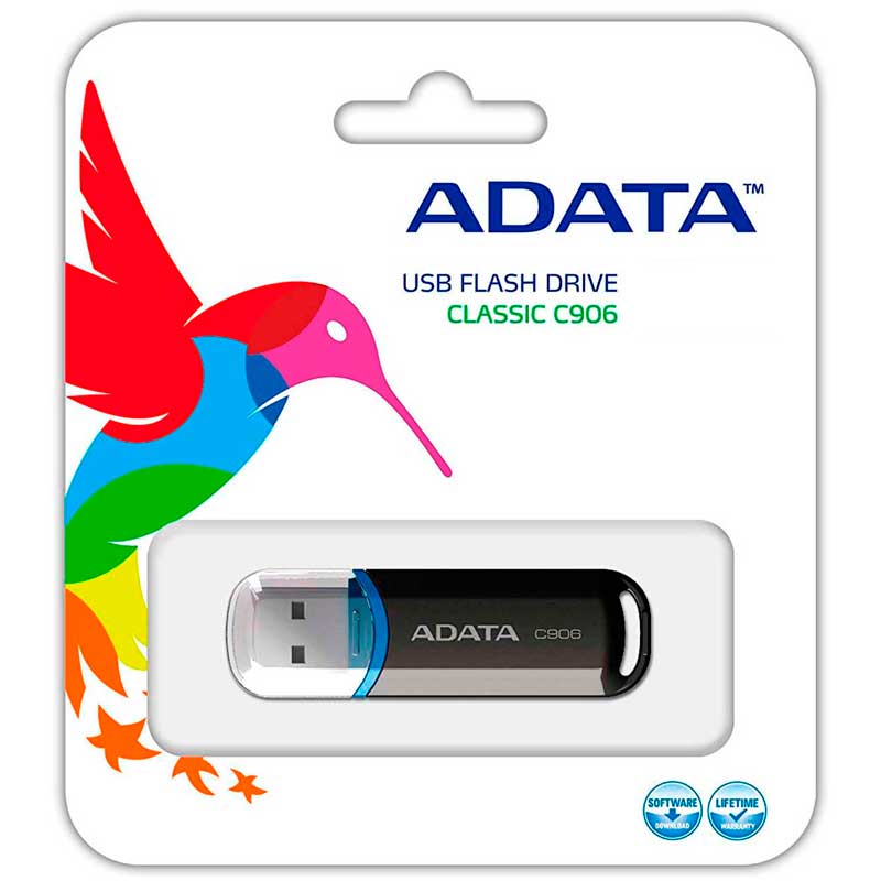 Memoria USB 16GB ADATA C906 2.0 Flash Drive Compacta AC906-16G-RBK