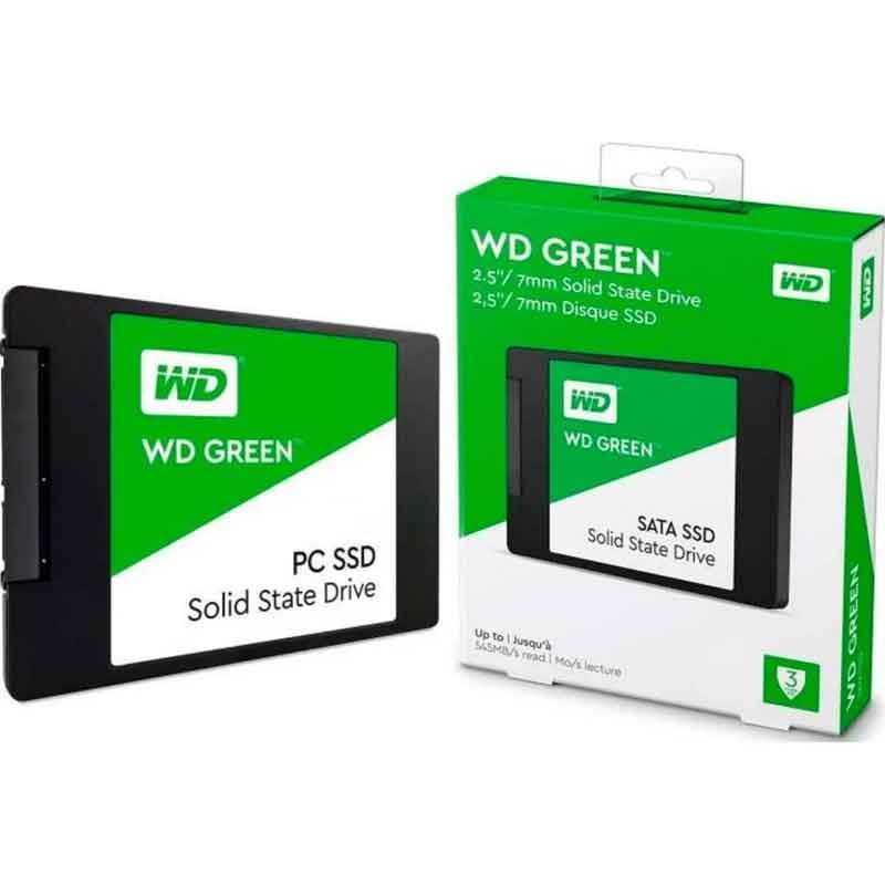 Unidad de Estado Solido SSD 2.5 480GB WESTERN DIGITAL Green SATA III 540/430 MB/s WDS480G2G0A 