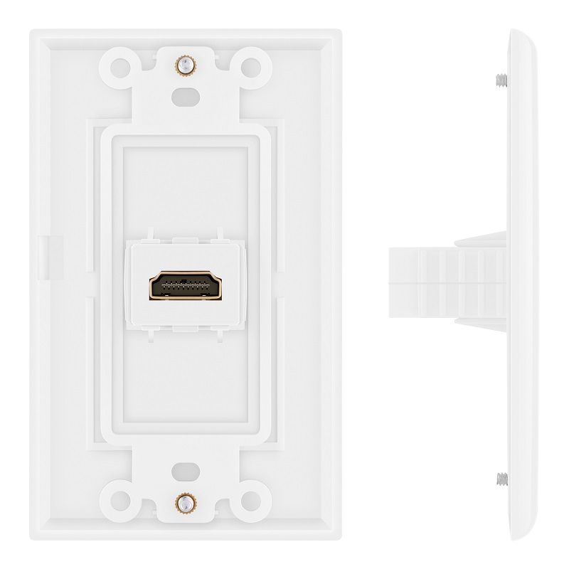 Placa de pared con cople HDMI jack a jack 200-255 