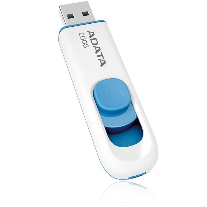 Memoria Flash USB Adata C008 32GB Blanco-Azul AC008-32G-RWE