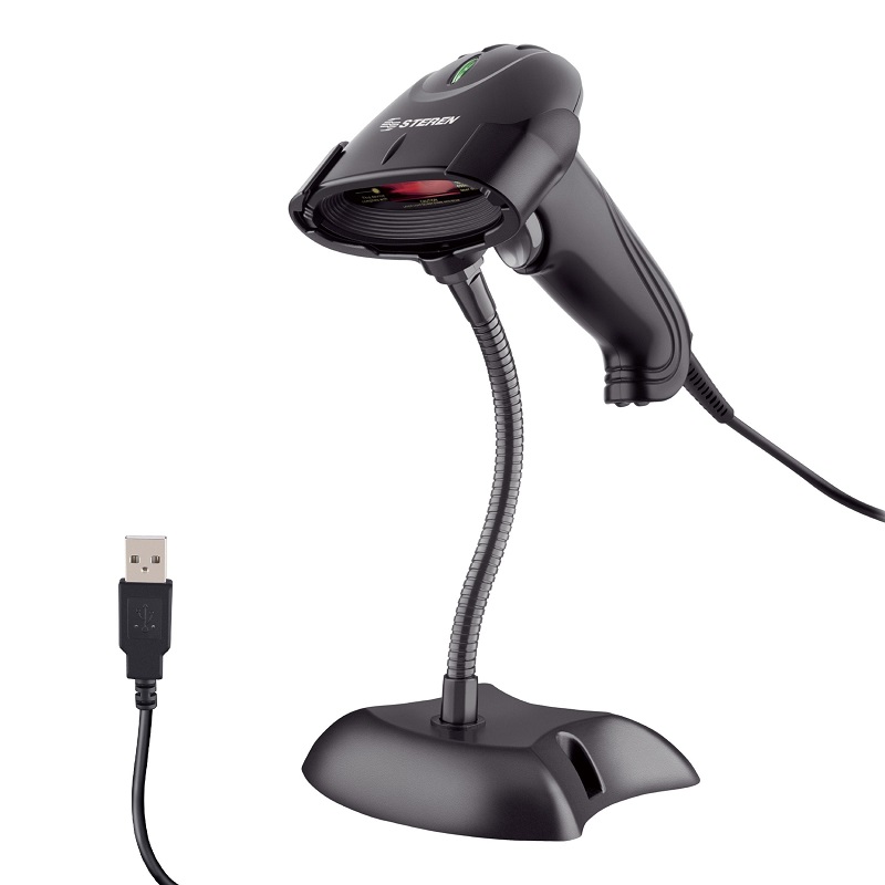 Lector Códigos 2D QR Barras Alarma Audible Steren