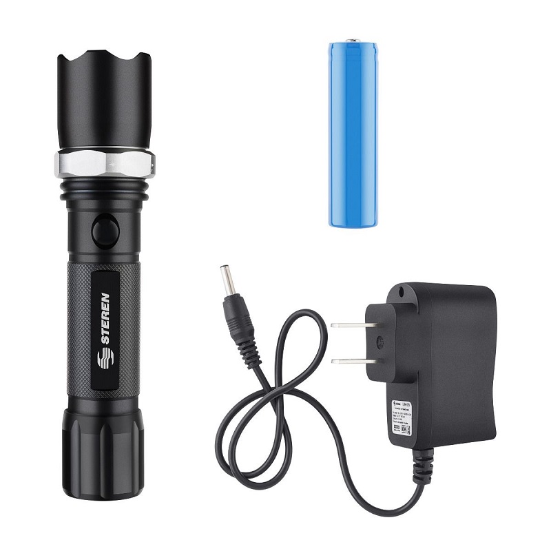 Linterna Led Aluminio Resistente Agua Recargable Steren